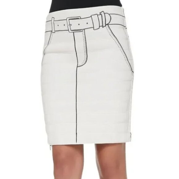 BAND OF OUTSIDERS Tromp L'Oeil SideZip Miniskirt - Picture 3 of 7